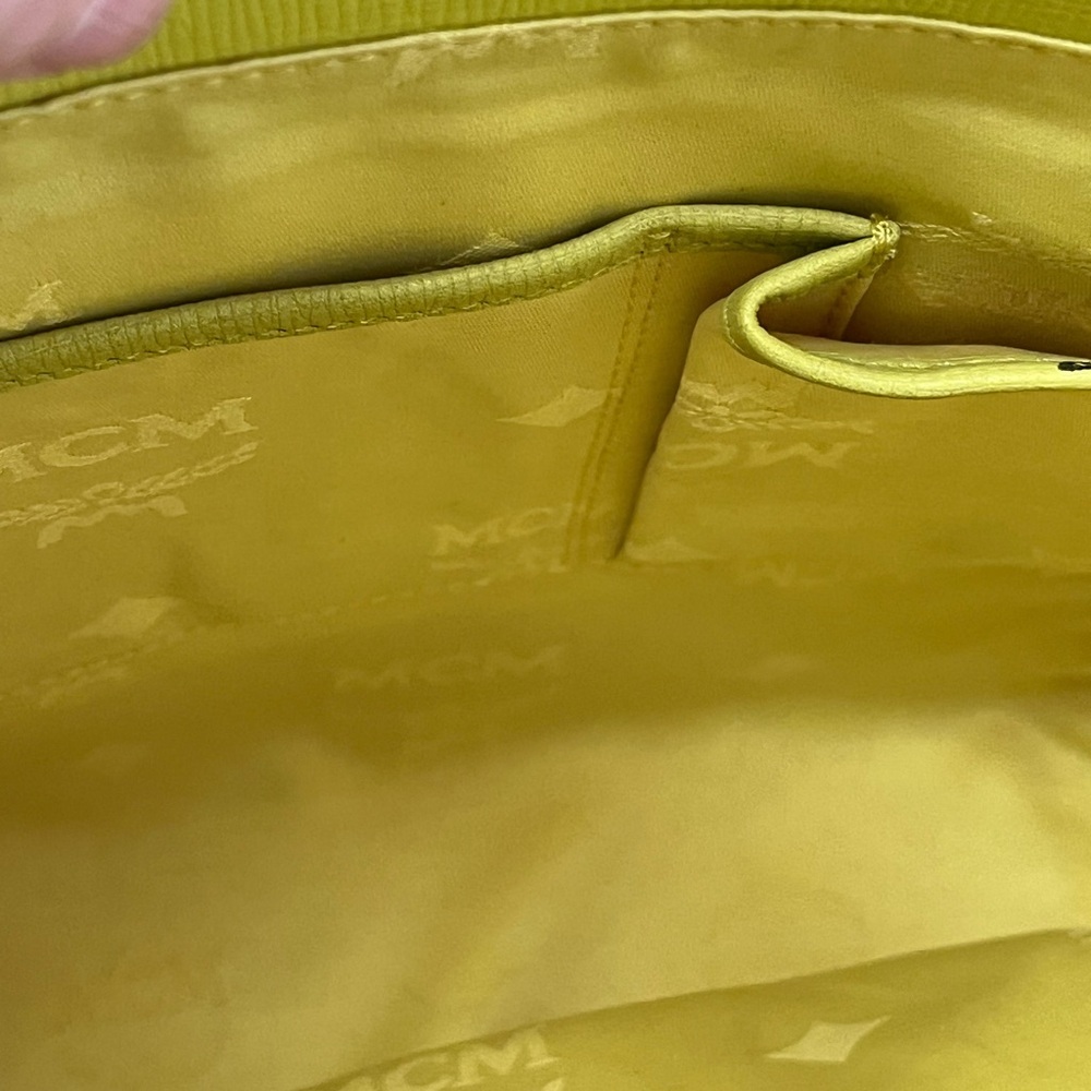 MCM Yellow Tote Bag GUc AUTHENTIC - Picture 12 of 16
